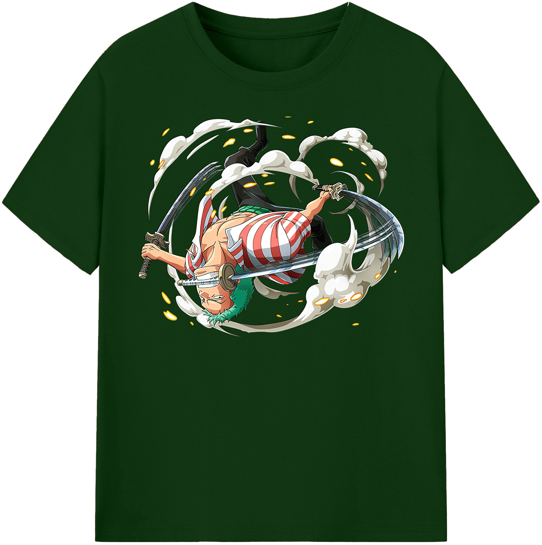 ワンピース ロロノア・ゾロ ONE PIECE Roronoa Zoro 綿100％半袖Tシャツ（フロントプリント）